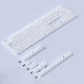 Transmitting Black / White 104+27 Clear PC Keycaps Set MDA Profile for Mechanical Keyboard